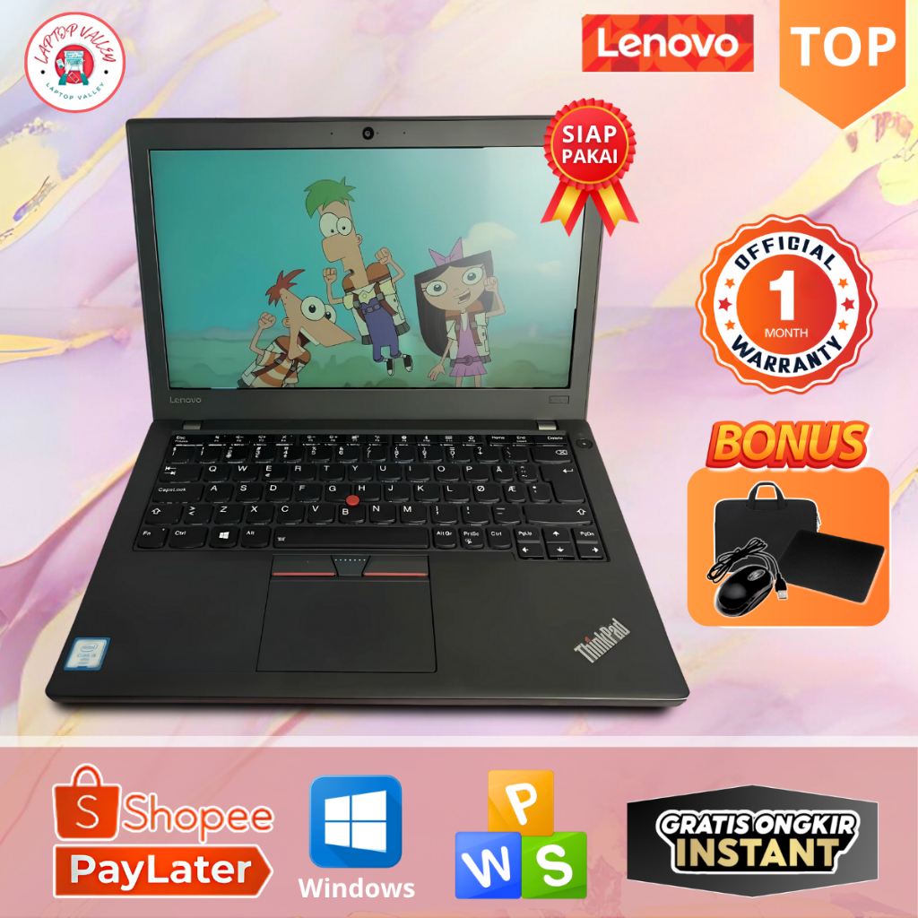 Laptop Lenovo Thinkpad X270 Core i3/i5/i7 Gen 6/7 - Layar 12,5 Inch - BERKUALITAS DAN BERGARANSI