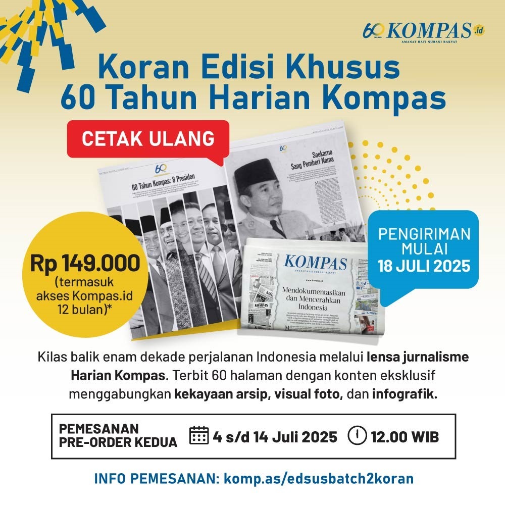 (PO Kedua) Koran Edisi Khusus 60 Tahun Harian Kompas - Merekam Sejarah Indonesia