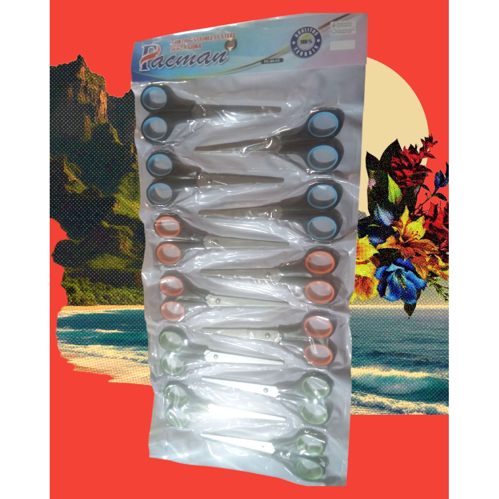 

gunting ukuran sedang 1lsn.isi12.pcs gunting serbaguna cocok untuk kebutuhan anda di rumah maupun di mn aja bisa