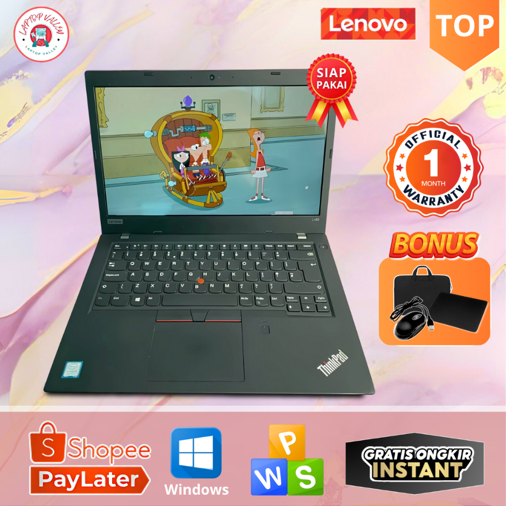 Laptop Lenovo Thinkpad L440/L450/L460/L470/L480/L490 - Core i3/i5/i7 LAYAR 14 INCH MURAH BERKUALITAS