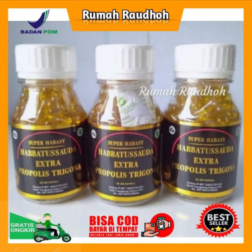 SUPER HABASY ISI 200 KAPSUL - HABBATUSSAUDA PROPOLIS EXTRA TRIGONA