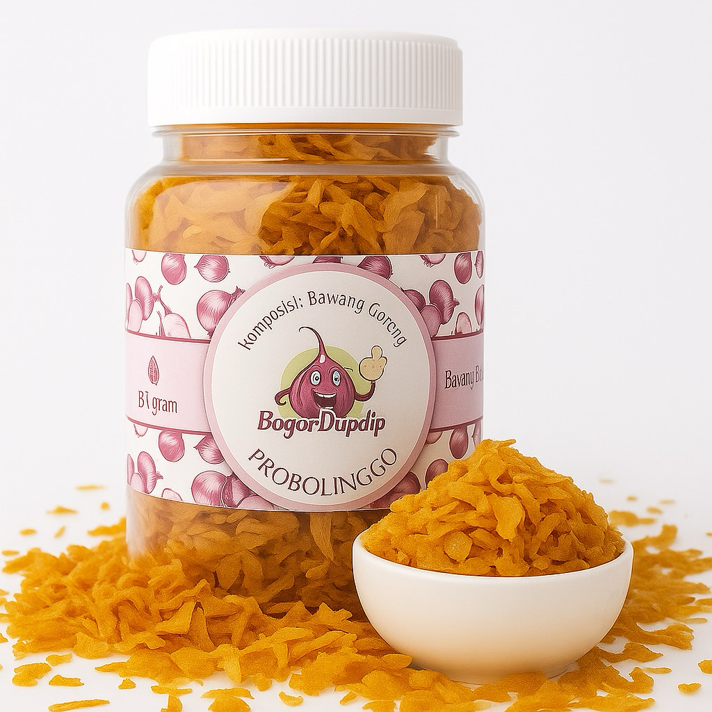 

Bawang goreng renyah original asli probolinggo Kemasan Toples 1000ML
