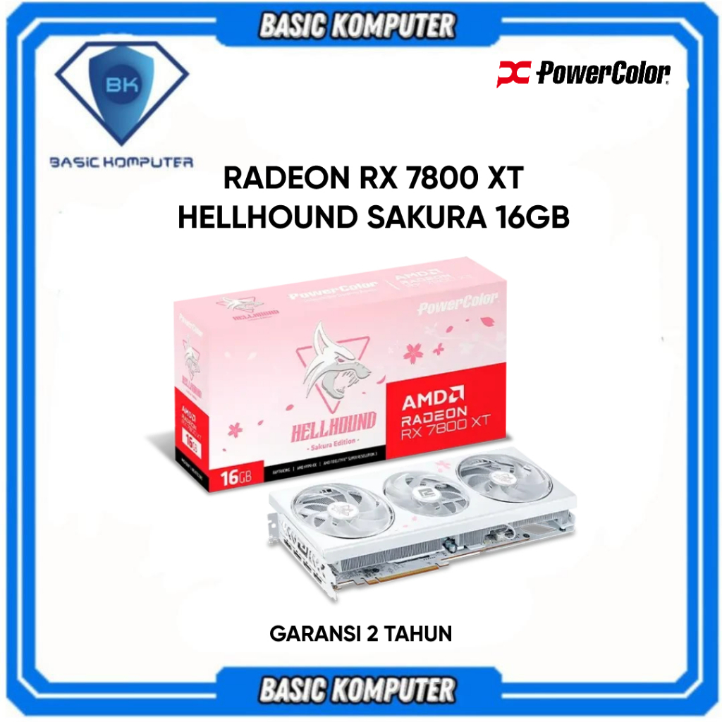 VGA POWERCOLOR RX 7800 XT HELLHOUND SAKURA OC 16G GDDR6 RX 7800XT