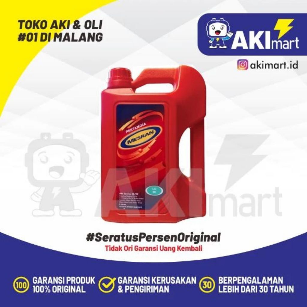 mesran 40 kemasan 4 liter  oli mobil pertamina