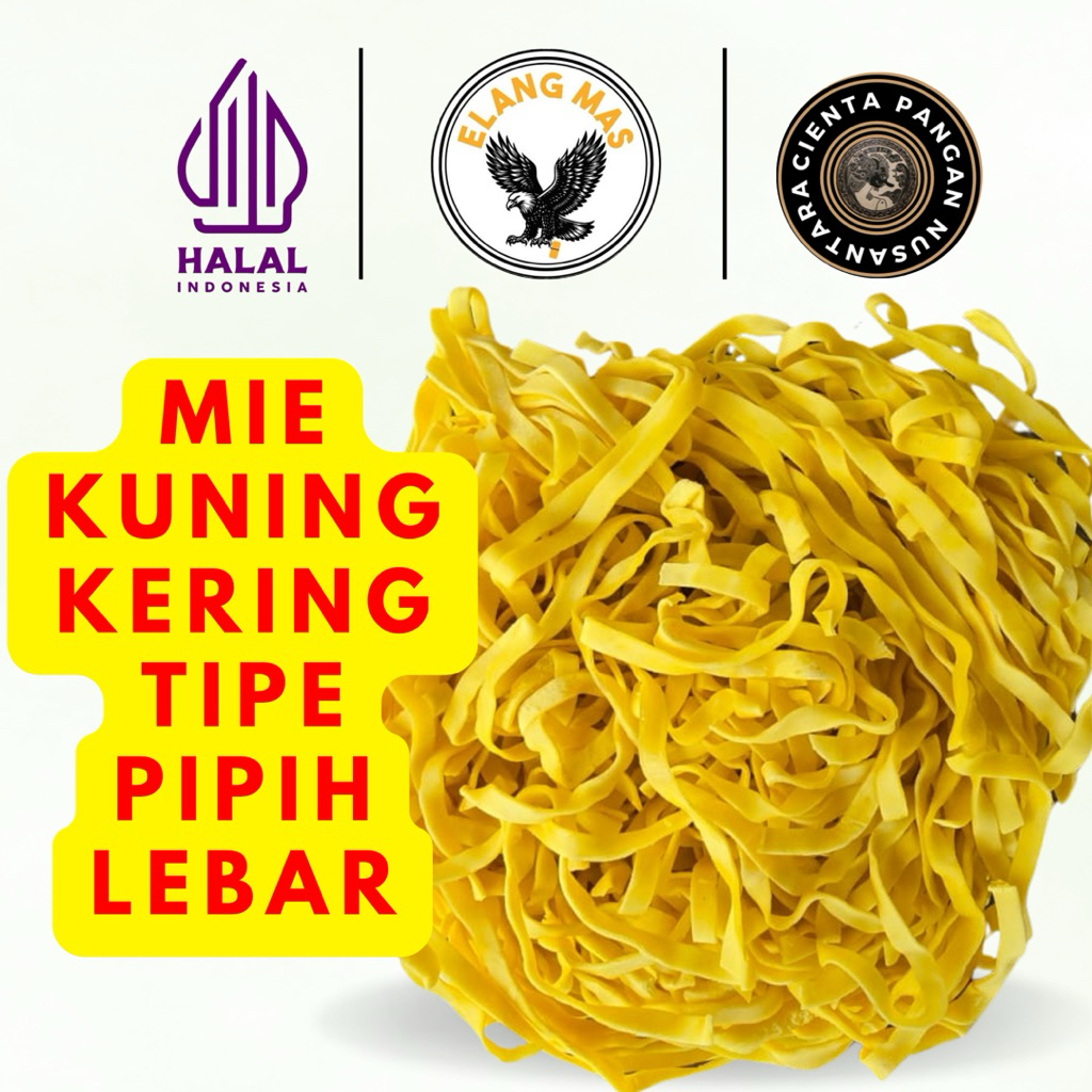 

MIE KUNING KERING LEBAR ASLI PADANG CAP ELANGMAS