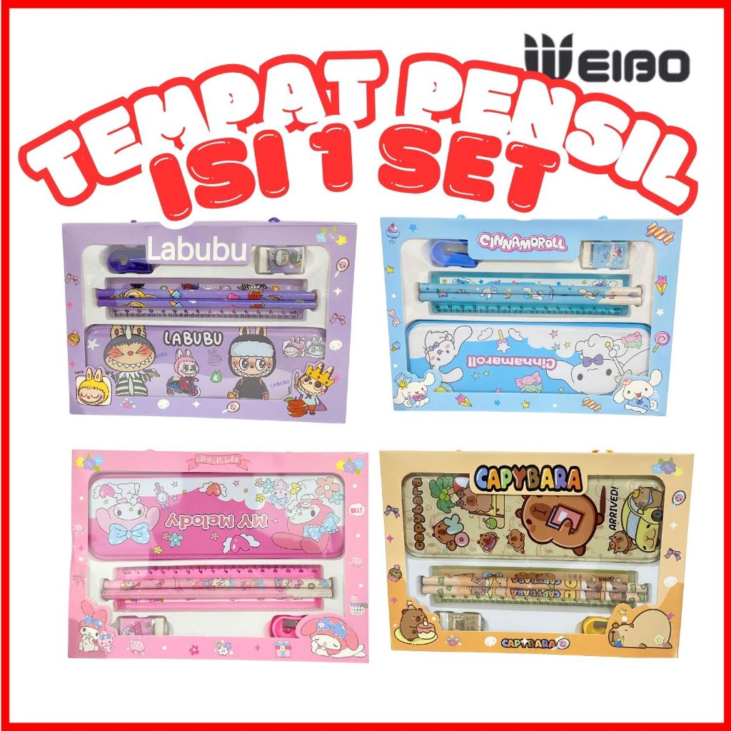 

WEIBO 1 SET Tempat Pensil / Kotak Pensil Box Random Karakter Super Cute