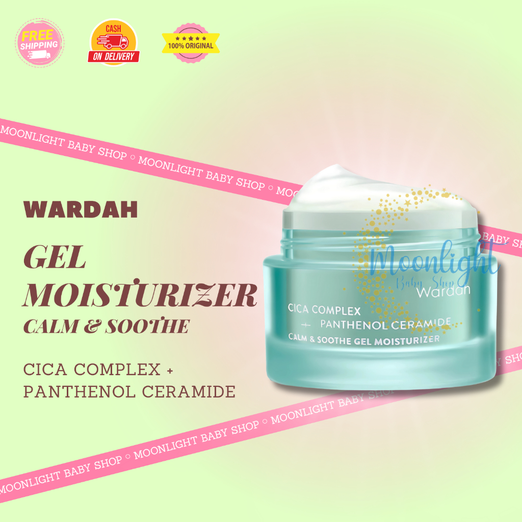 Wardah Cica Complex + Panthenol Ceramide Calm & Soothe Gel Moisturizer | Pelembab Wajah