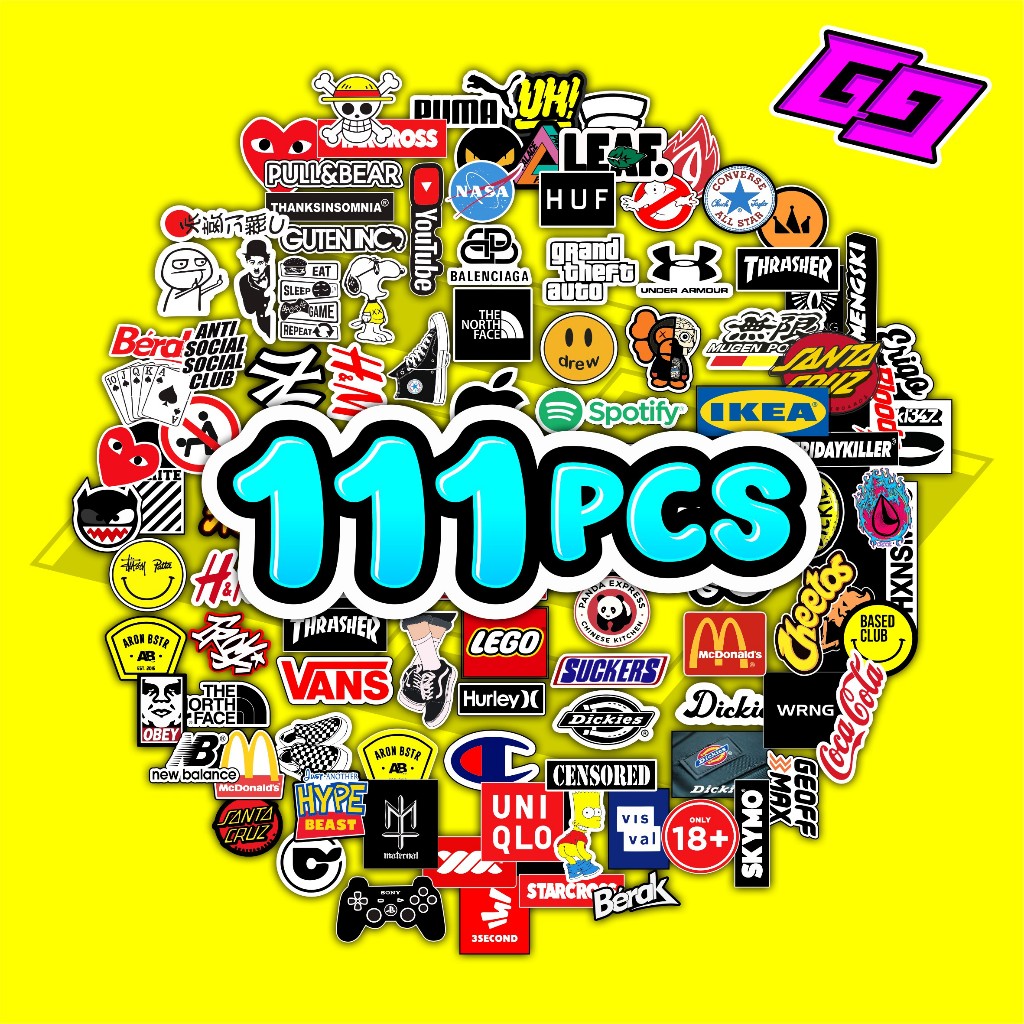 

Stiker Pack Hypebeast Aesthetic Waterproof untuk Laptop, Motor soft case dll