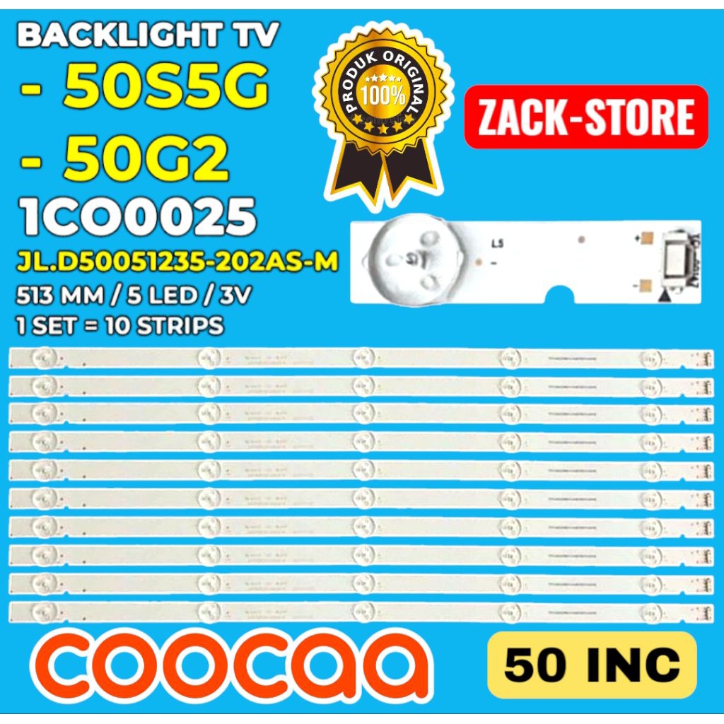 BACKLIGHT TV COOCAA 50 INC 50S5G 50G2 LAMPU BACKLIGHT TV COCA 50S5G 50G2
