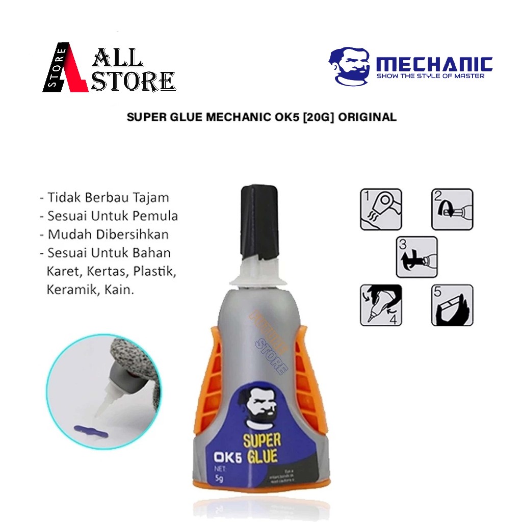 

MECHANIC OK5 SUPER GLUE - LEM SUPER KUAT SERBAGUNA ORIGINAL