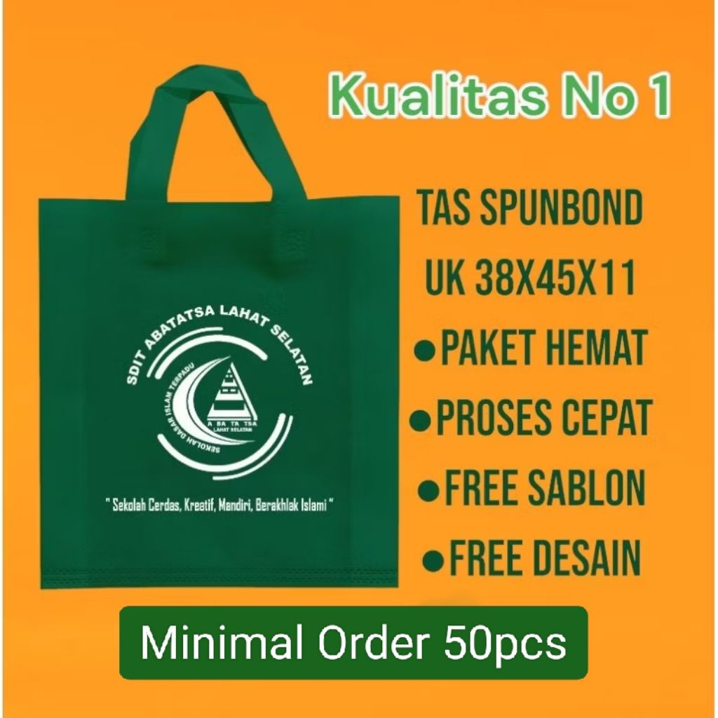 

Tas Spunbond goodiebag ukuran 38x45x11/Tashajatan/tassyukuran/tashampers/tasseminar/tas ulangtahun