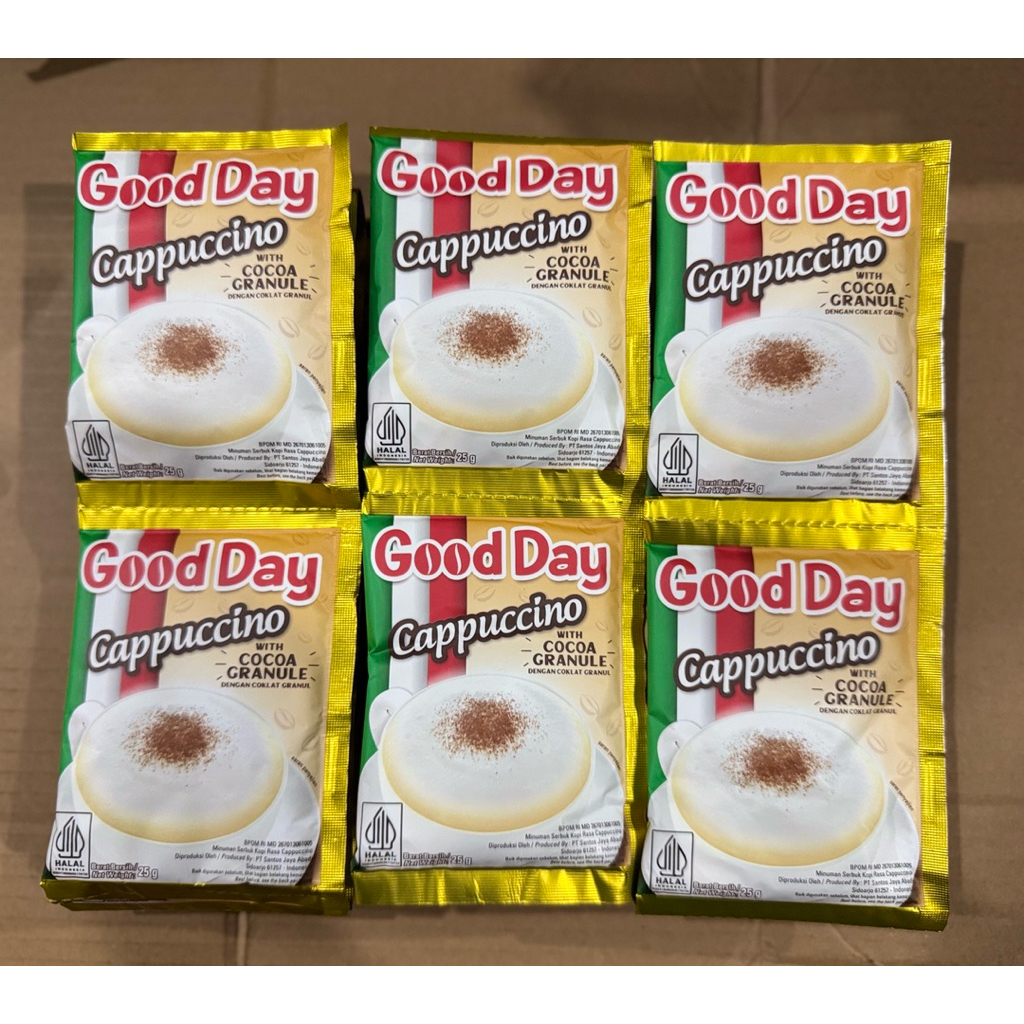 

Goodday Cappuccino 25g 1Renceng isi 10Sachet