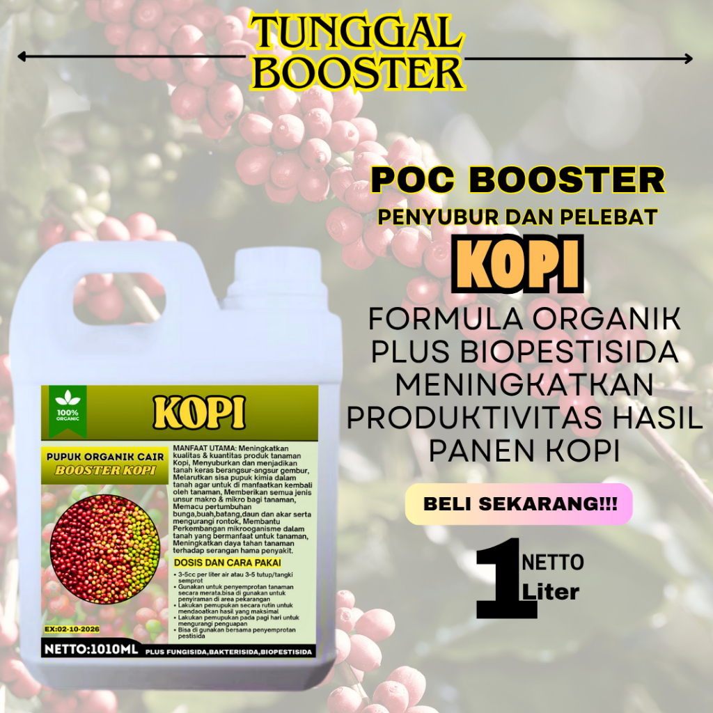 Pupuk Organik Cair Tanaman Kopi/Pupuk Kopi/Pupuk Pelebat dan perangsang kopi/Pupuk Penyubur kopi/pup