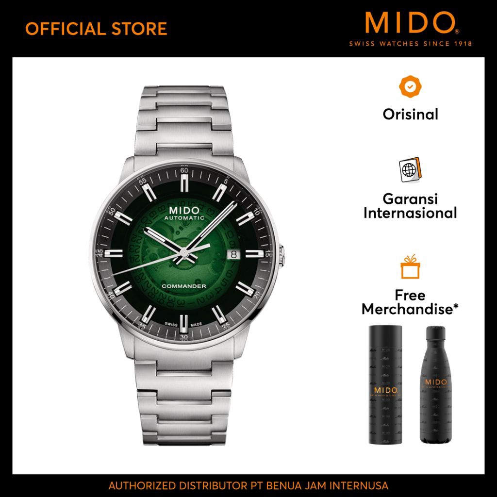 MIDO M0214071141103 Commander Gradient Automatic Green Dial