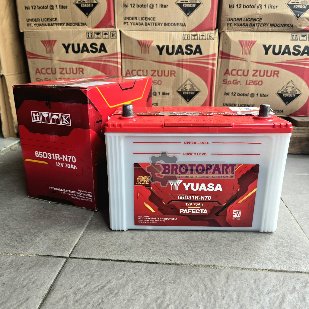 Aki Mobil Mitsubishi Kuda Diesel, L-200 Double Cabin/Super Pick Up, Colt L300 Aki Basah YUASA N70