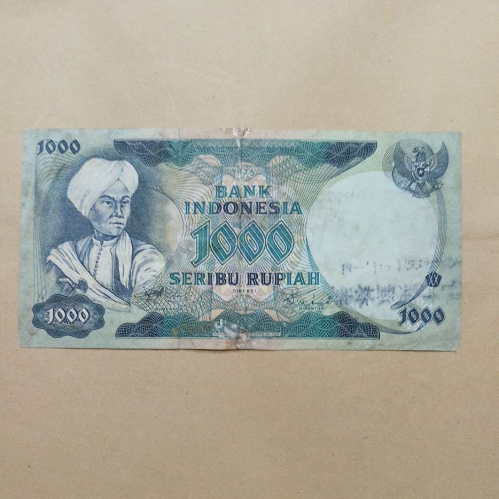 Uang  Seribu Rupiah Dipenegoro 1975