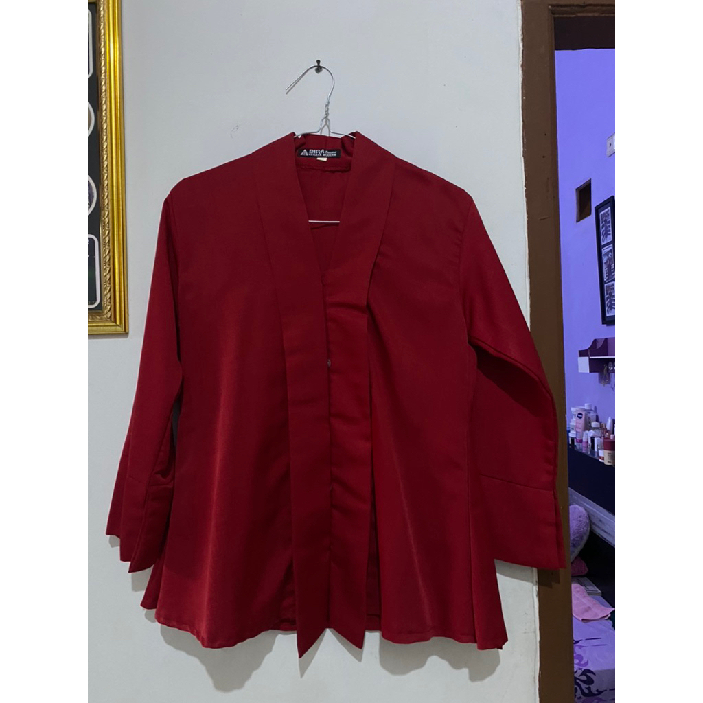Kebaya Maroon 1 set Preloved | Kebaya wisuda | Kebaya Kondangan