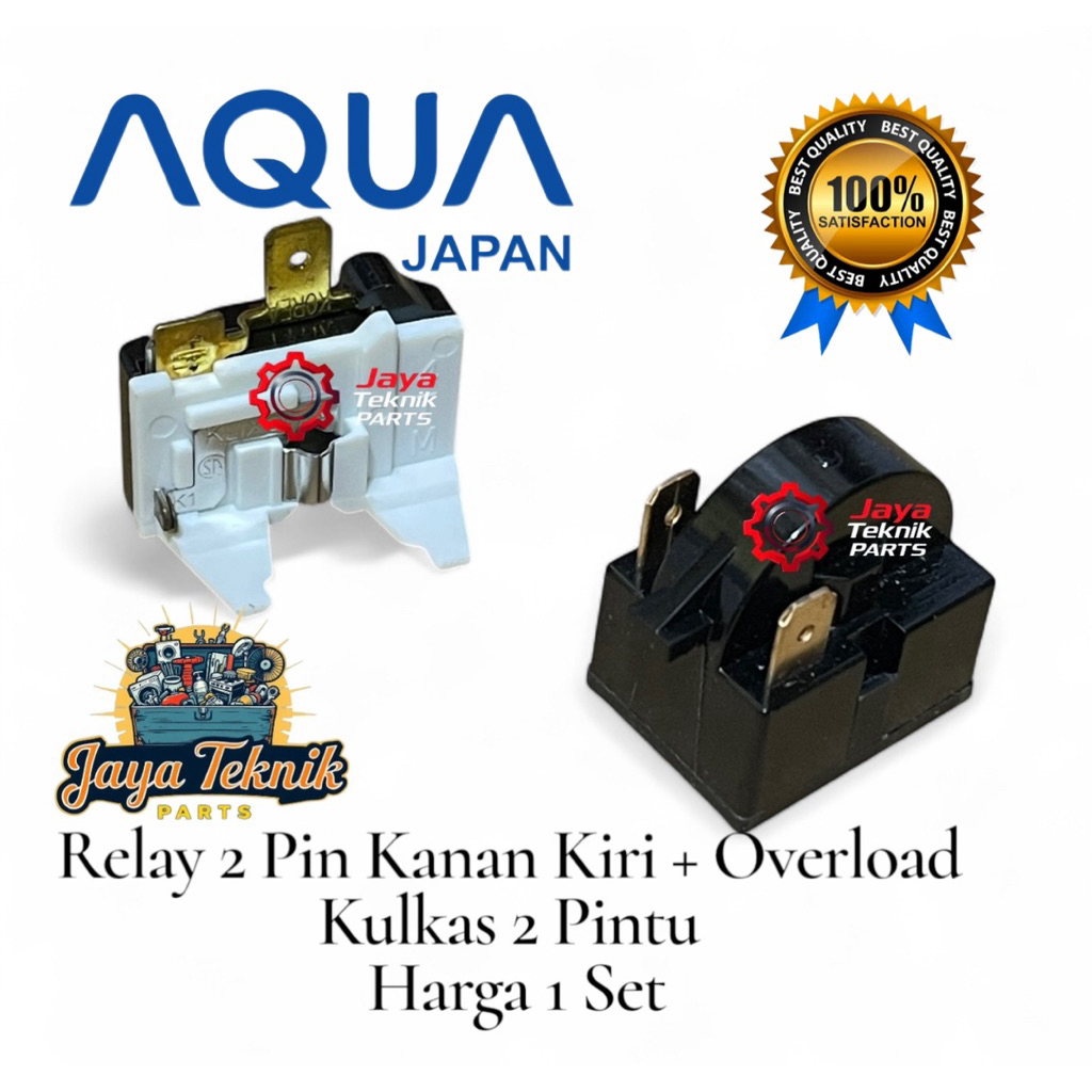 Set Relay Ptc Overload Kulkas AQUA 2 Pintu / Overload Kulkas Aqua