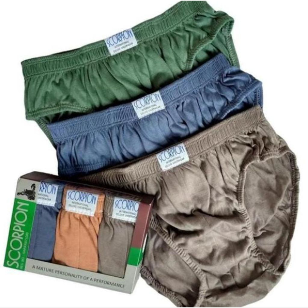 Celana Dalam Pria 3Pcs Scorpion / celana dalam pria isi 3pcs Scorpion Celana Dalam Cd Pria Dewasa