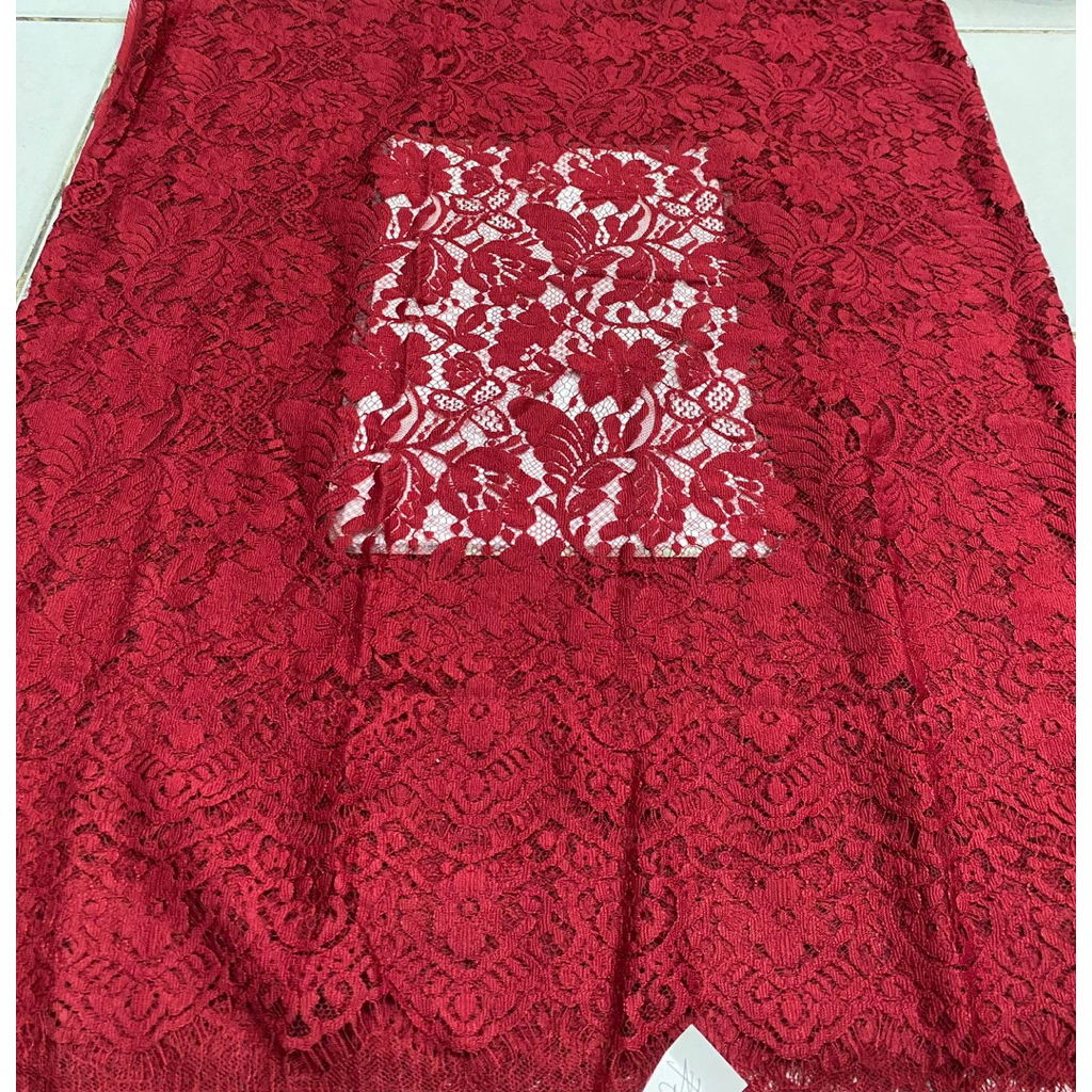 Bakal Kebaya Renda Semi Brukat Danke