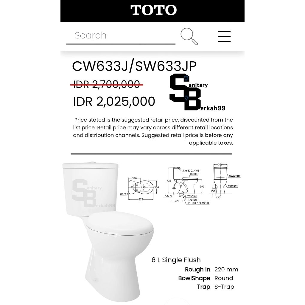 closet duduk Toto cw633