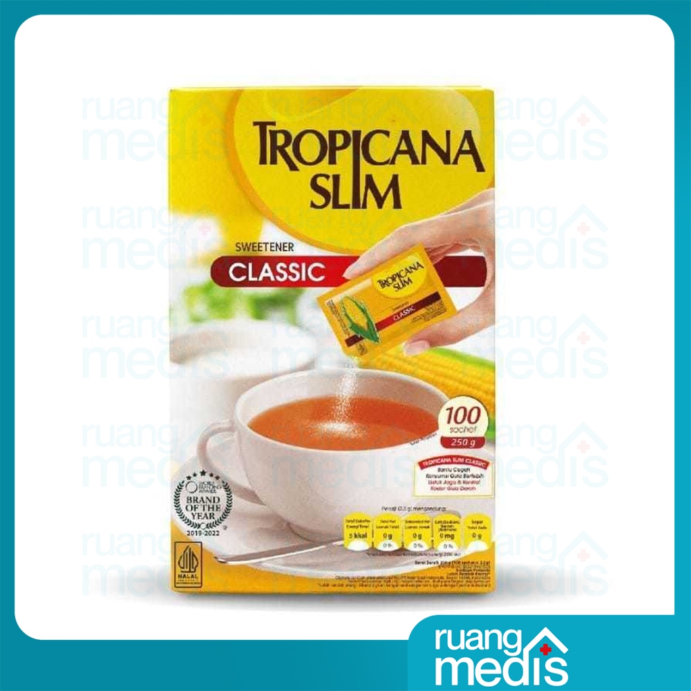 

Tropicana Slim Classic – Gula Rendah Kalori isi 100 Sachet