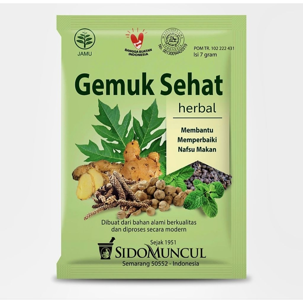

Gemuk Sehat Isi 10 Sachet Sidomuncul