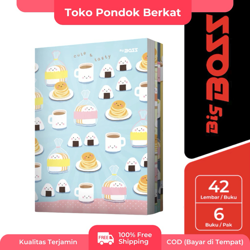 

BigBoss Buku Tulis 42 Lembar 1 Pak Isi 6 Buku – Buku Sekolah Tebal Awet untuk Harian