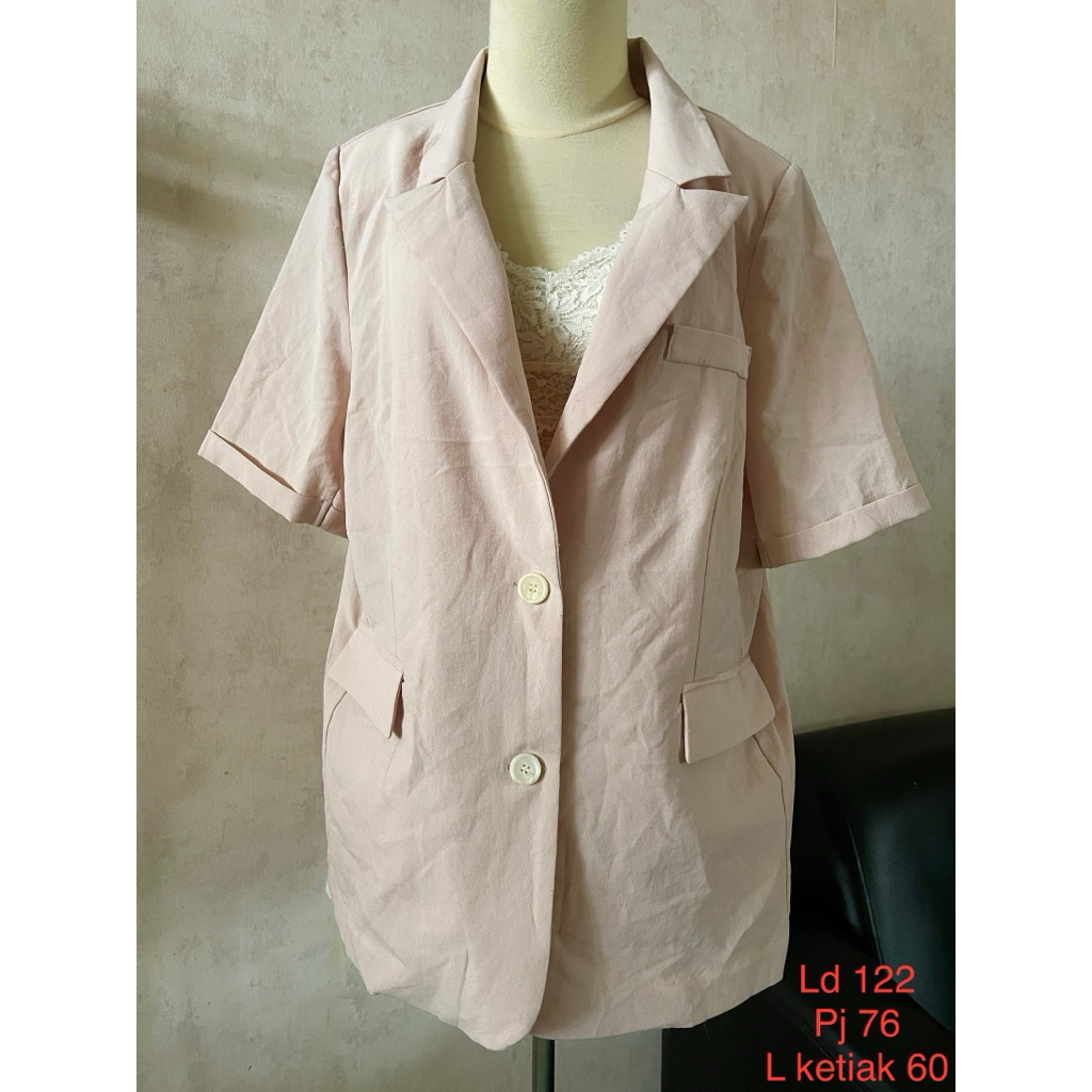 Romi story blazer lengan pendek size besar