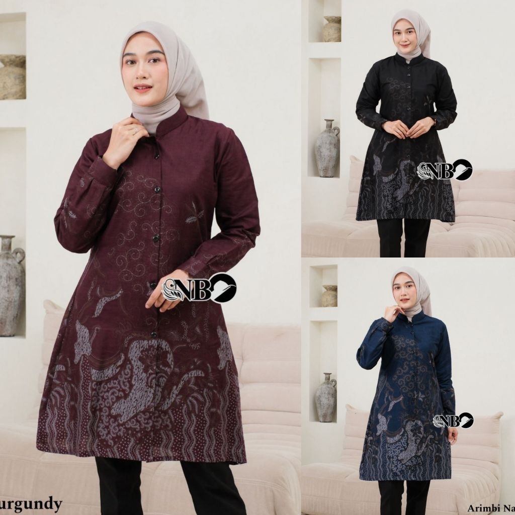 bestpromo tunik batik wanita modern atasan fashion baju muslim wanita tunik baju batik wanita