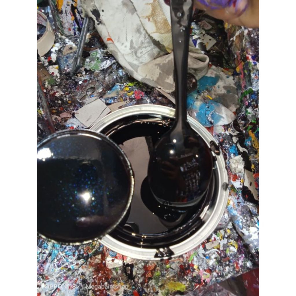 Cat Warna Hitam Metalik Biru ( Cat Warna Attitude Black) Cat Warna Hitam Inova