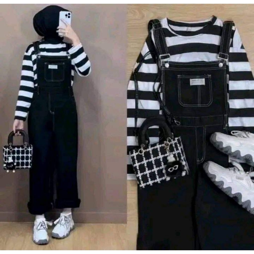 JEANS KODOK WANITA CELANA BAJU KODOK JEANS WANITA OVERALL KODOK