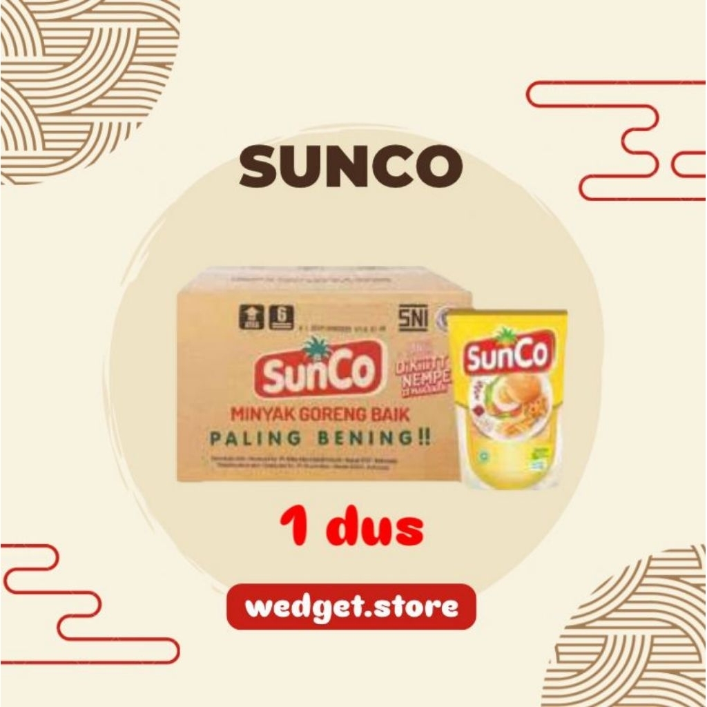 

sunco minyak jernih 2liter 1 dus isi 6 pouch