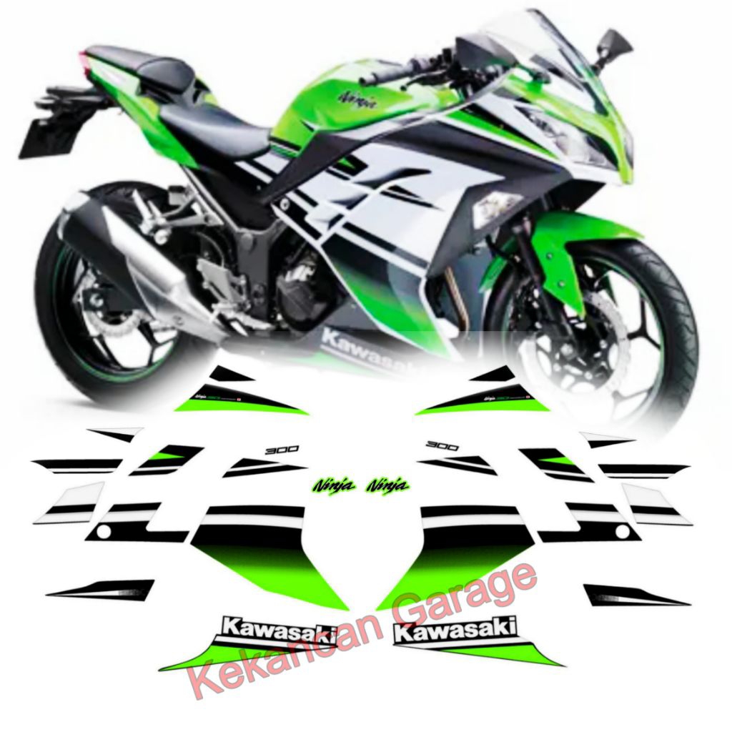Striping Ninja 250fi (Tahun 2014 - 2015) ABS ANNIVERSARY (Ukuran 100% sama dengan originalnya)