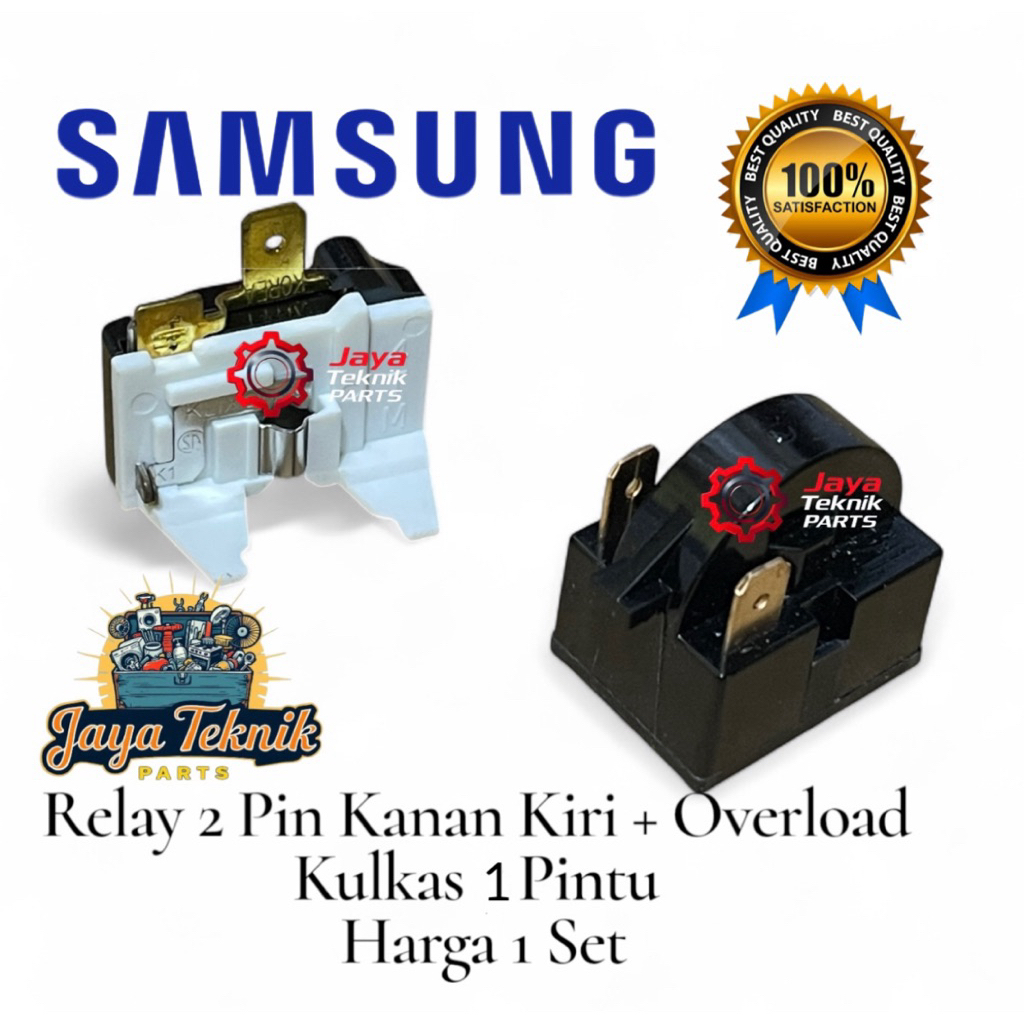 Set Relay 2 Pin Overload Kulkas Samsung 1 Pintu / Overload Kulkas Samsung