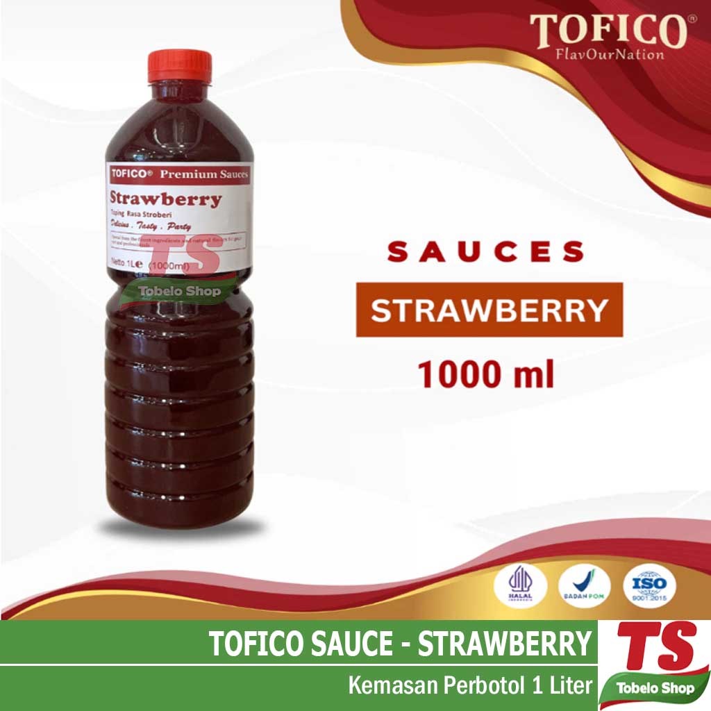 

TOFICO STRAWBERRY SAUCE TOPPING 1 LITER / TOFICO SAUCE STRAWBERRY / TOPPING STRAWBERRY