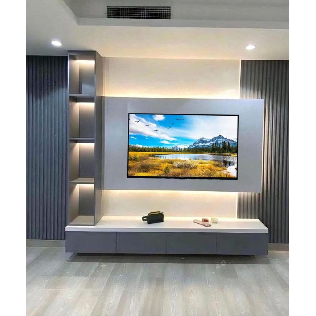 RAK LAMPU SISI BEDROP TV