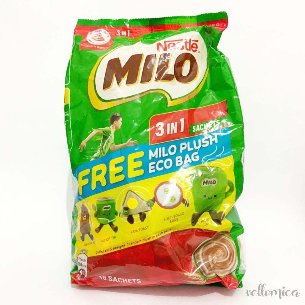 

MILO 3 IN 1 free milo plush eco bag kaya toast isi 16 sachets