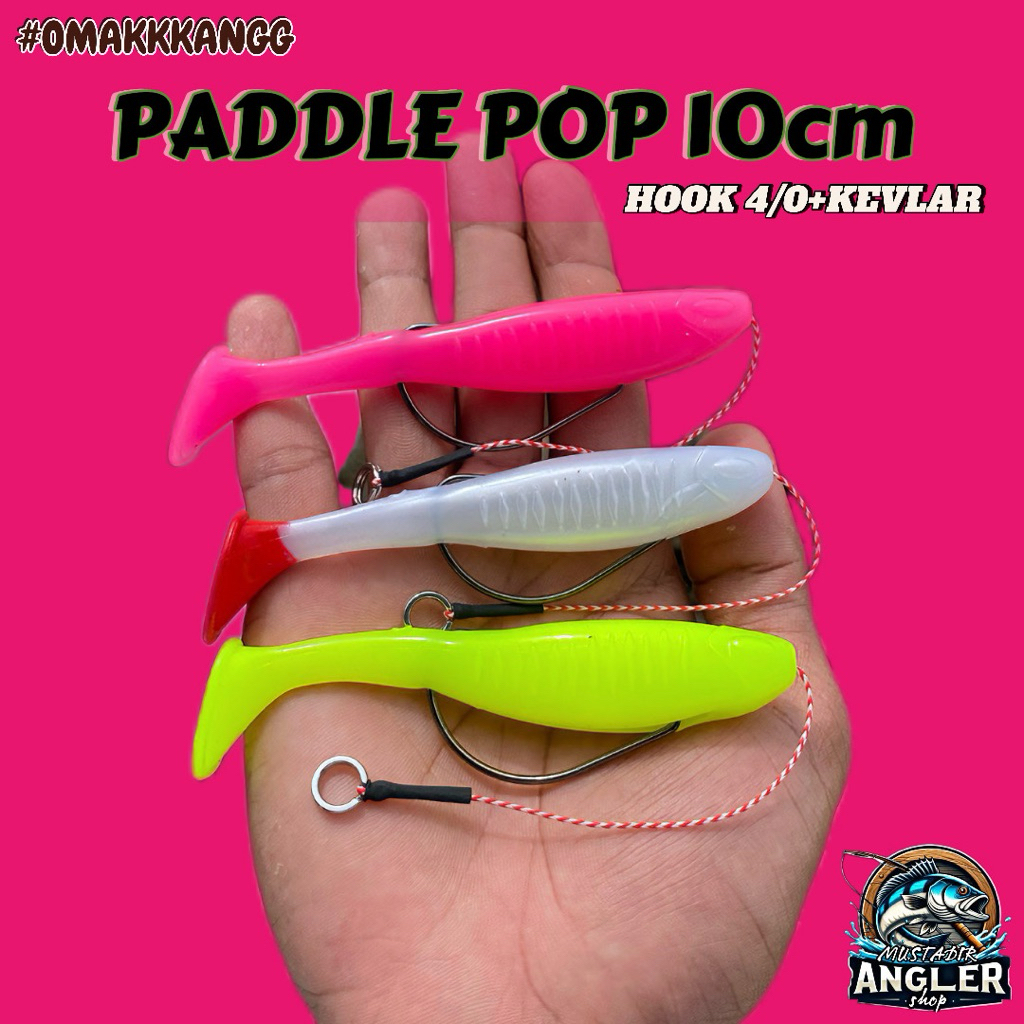 PADDLE POP 10cm 10gram + HOOK 4/0 KEVLAR | UMPAN CASTING Ikan GABUS TOMAN