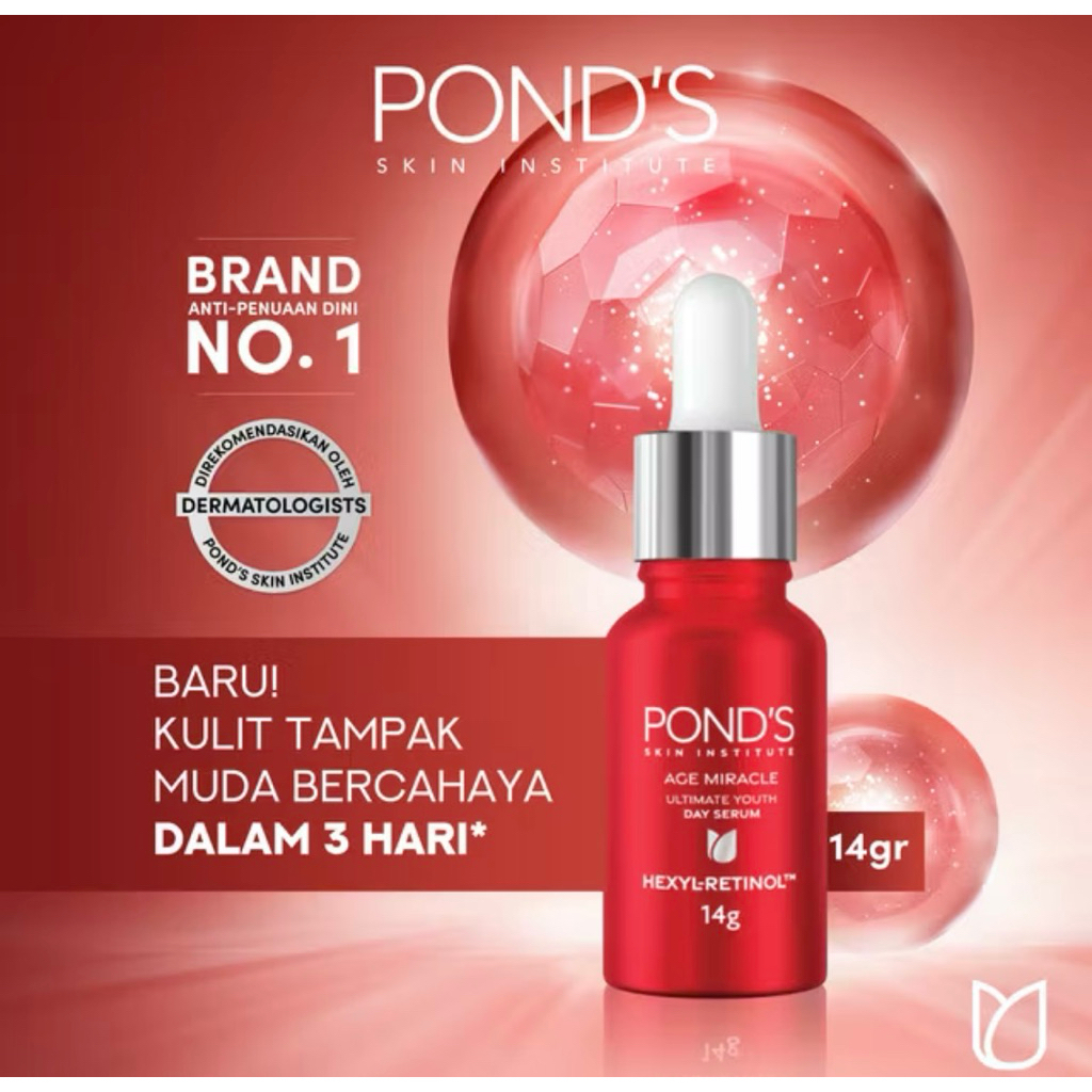 [NEW] PONDS AGE MIRACLE ULTIMATE DAY SERUM HEXYL RETINOL 14gr/Ponds Serum/Cod
