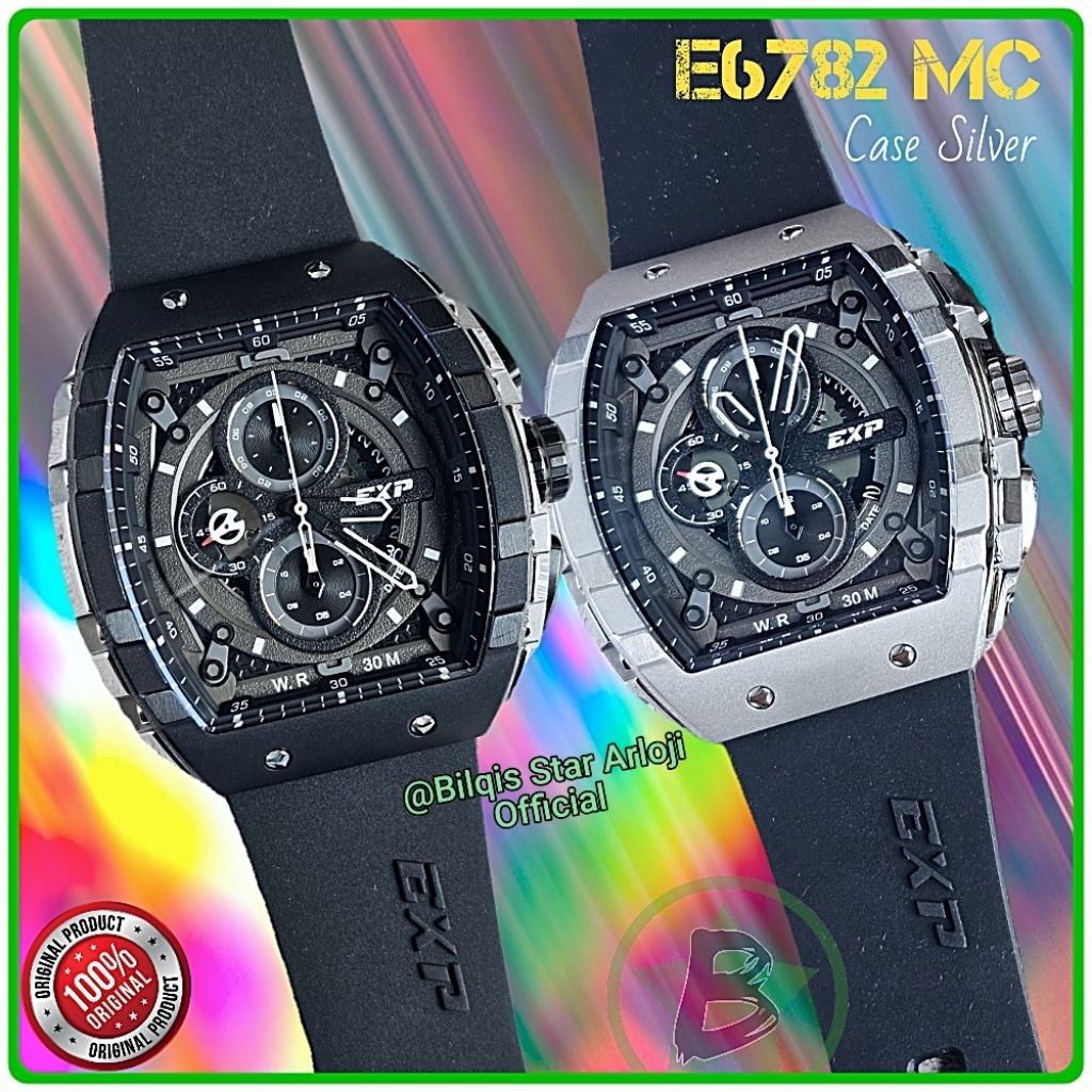 Expedition Pria Kotak E6782 Mc Case Silver Tali Karet EXP Fkm Original 100%