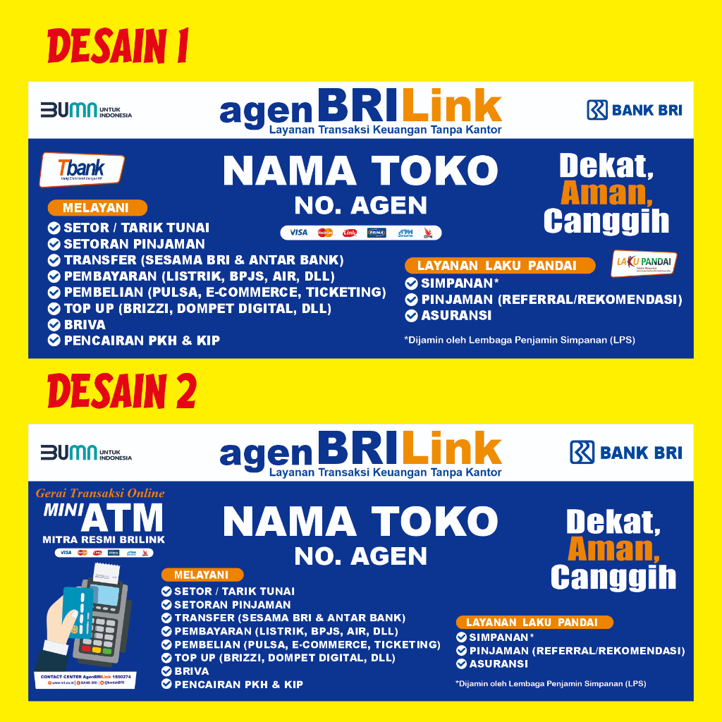 Banner Konter Spanduk agen BRILINK - K4