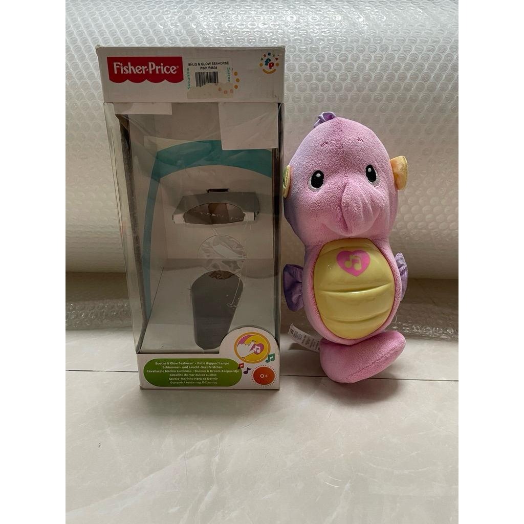 PRELOVED BEKAS TERAWAT Fisher Price Soothe and Glow Seahorse (PINK) - Mainan Boneka Anak Bayi Edukat