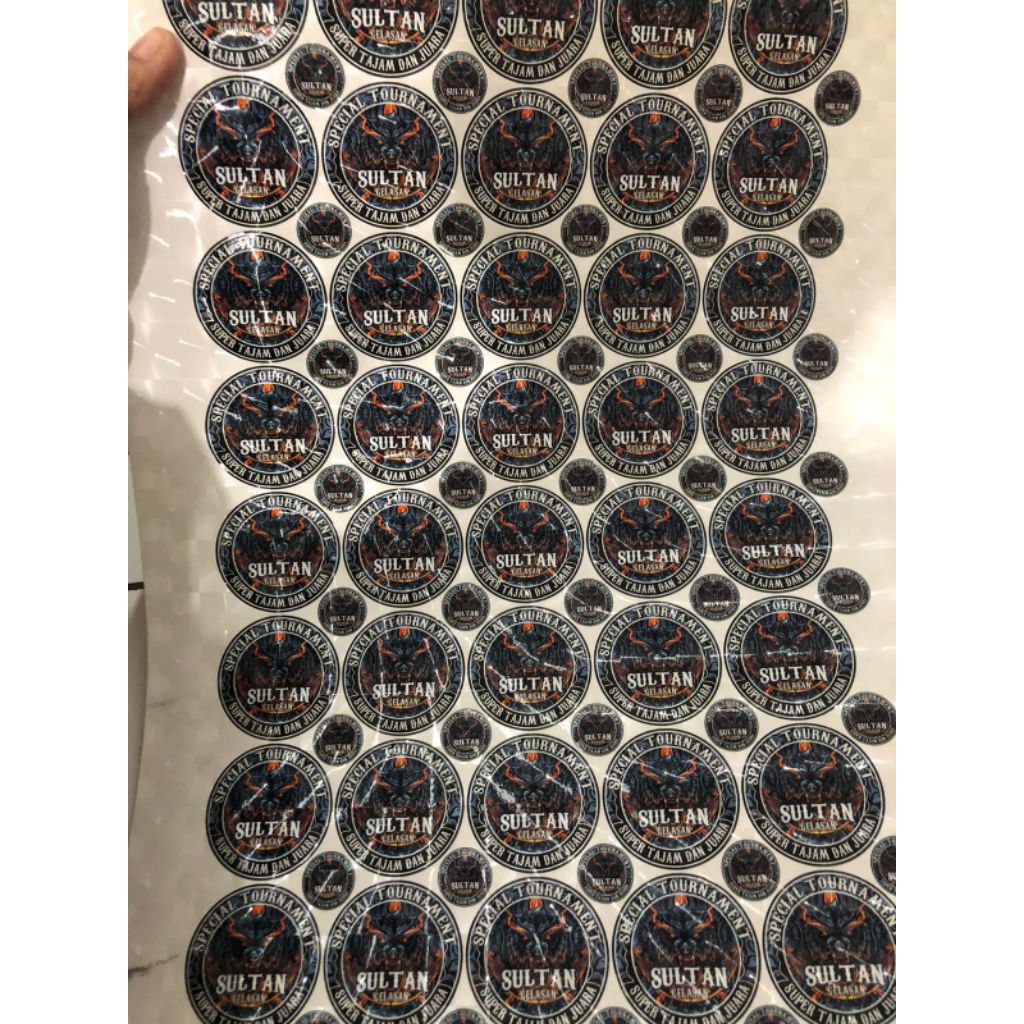 

stiker label 3D costum free design gelasan label makanan