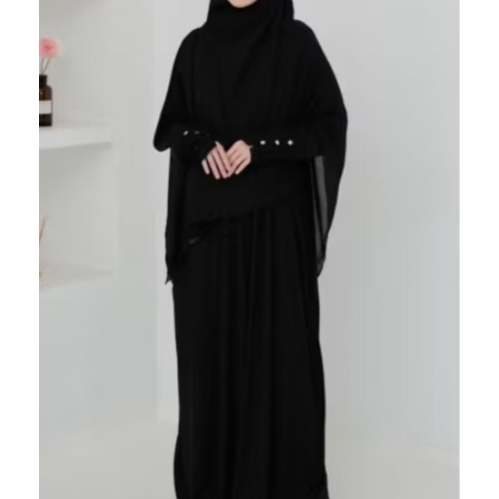 preloved abaya knit Hitam by Shakira