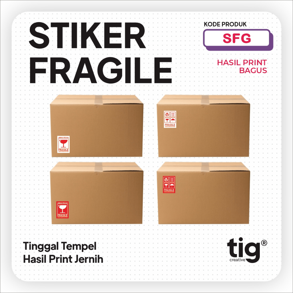 FRAGILE STICKER - Stiker fragile - mudah pecah