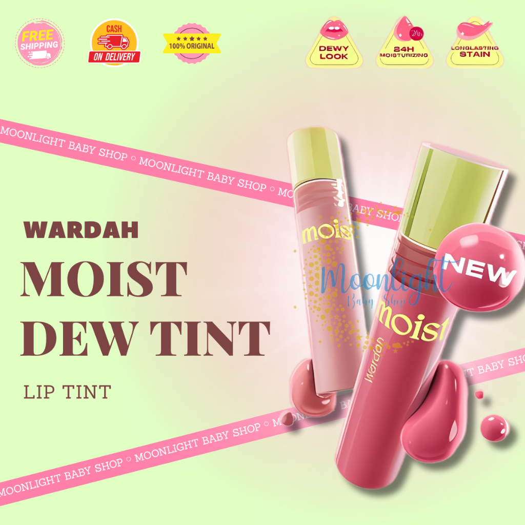 NEW WARDAH Moist Dew Tint 3 g | Liptint Glossy | Ombre Tint