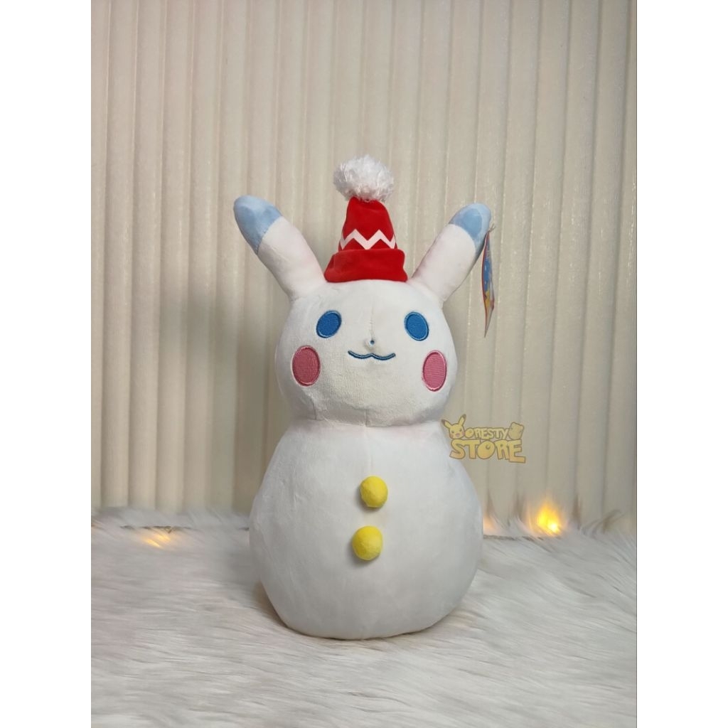 Boneka Pokemon White Snow Man Pikachu - Pokemon