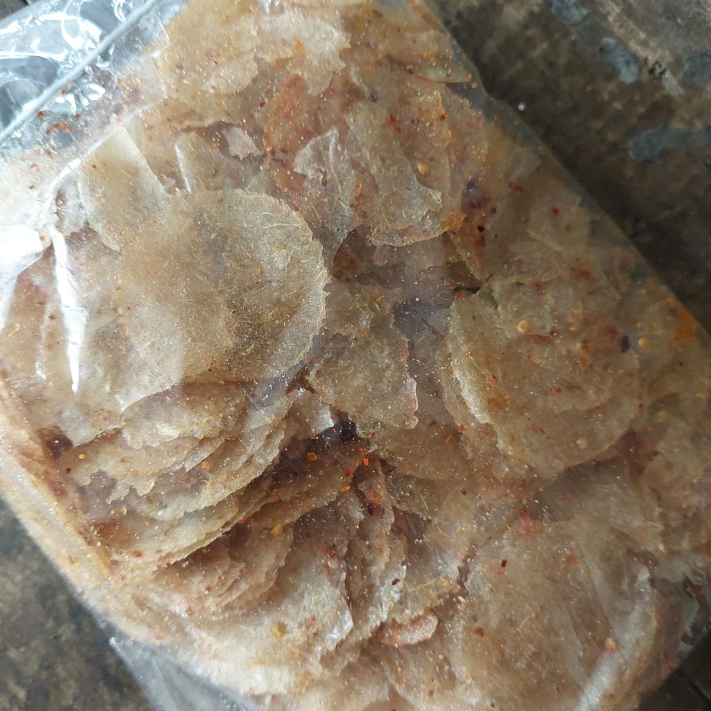 

keripik kaca rasa pedas sedang 250 gram