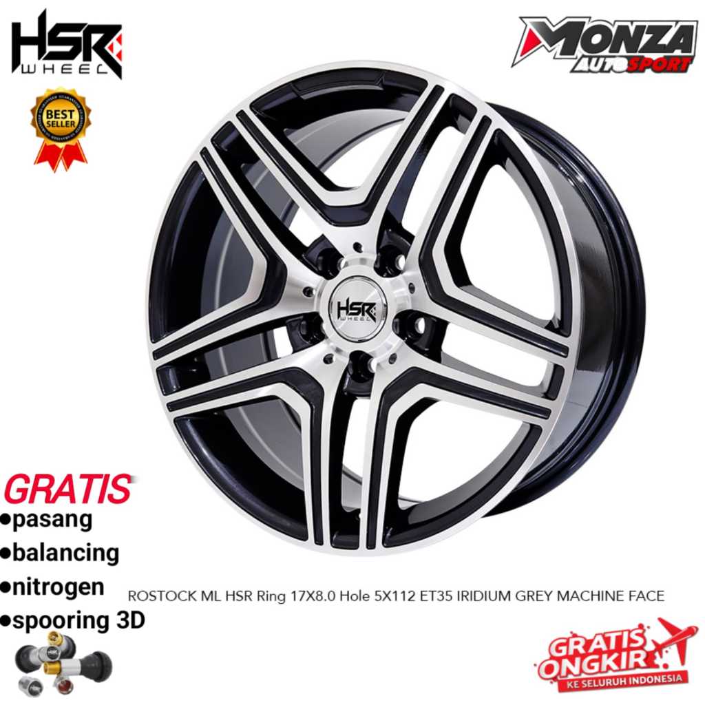 Velg mobil ring 17 buat Mercy Ertiga Innova Granmax Luxio Apv dll HSR ROSTOCK ML